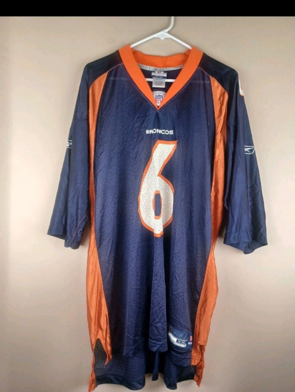Vintage Y2K NFL Reebok Jay Cutler Denver Broncos Jersey Adult Size 2XL Blue Rare